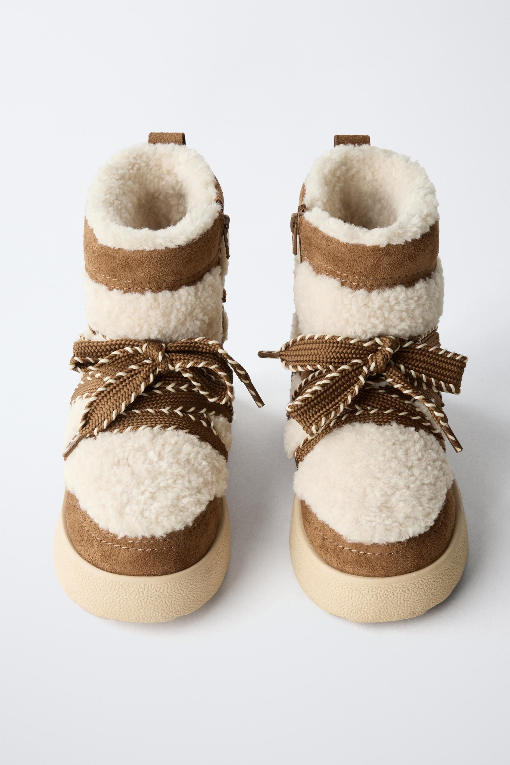 COMBINATION SHEARLING ANKLE BOOTS